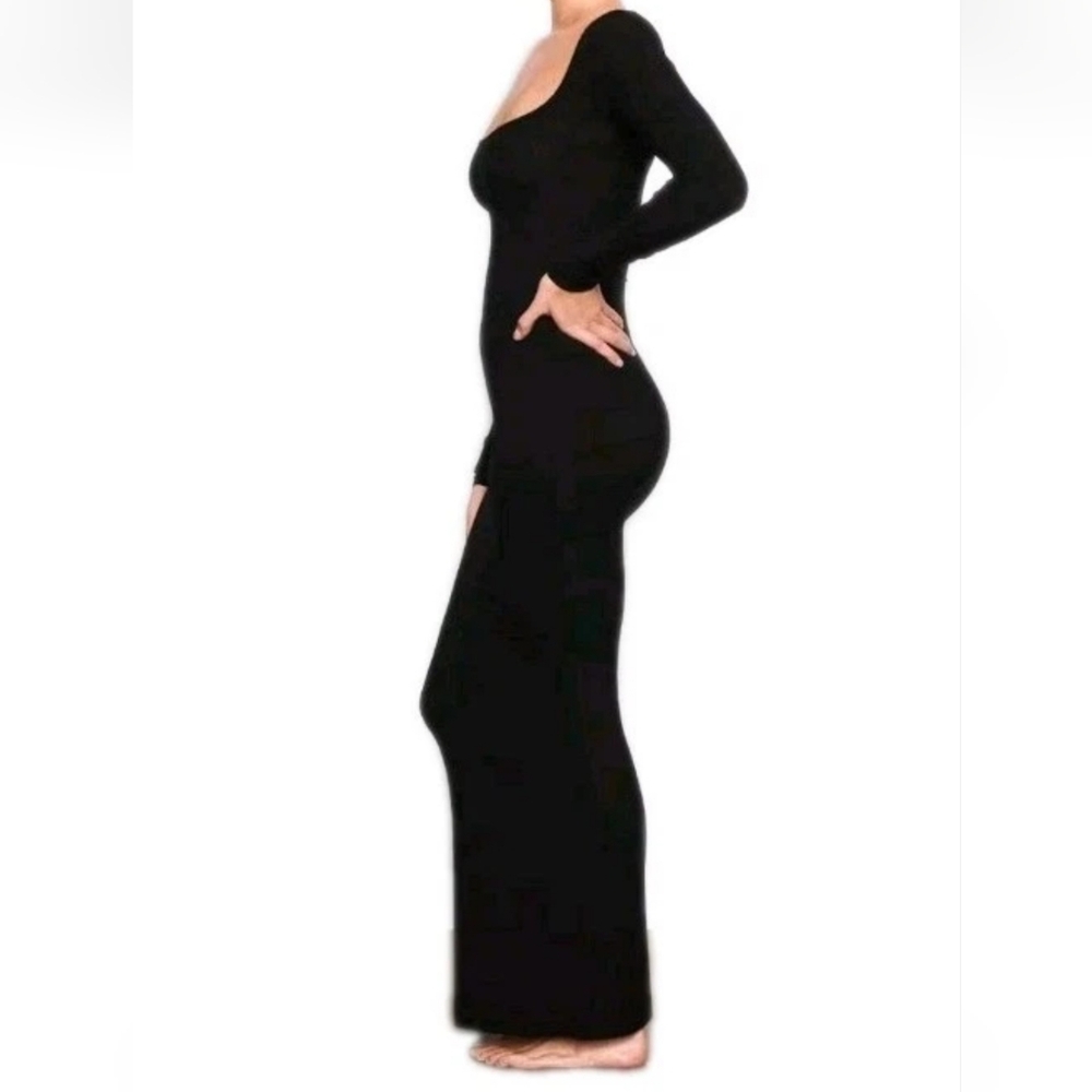 NWT Skims Soft Lounge Long Sleeve Maxi Dress Size XXS